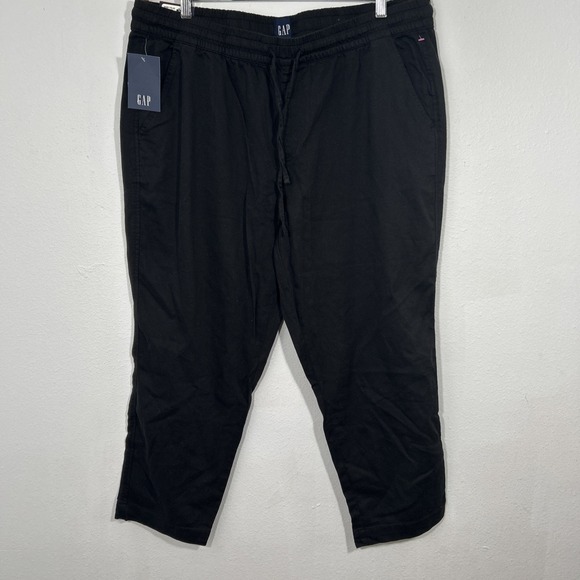 Gap Pants Womens XL Black Pull On Trousers Minimalist Preppy Casual Workwear - Picture 1 of 6